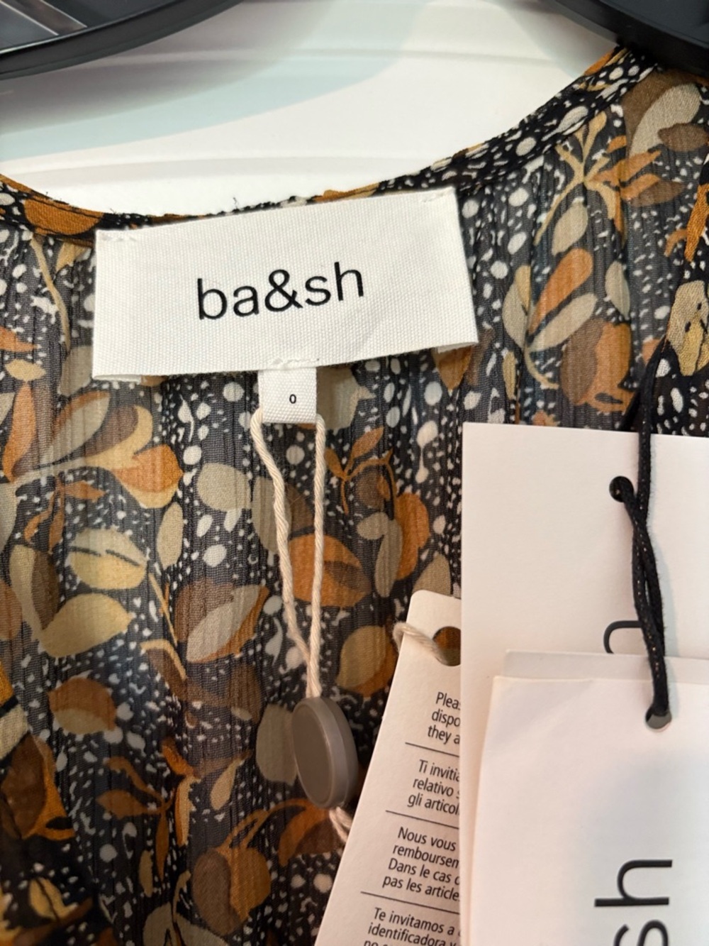 Ba&sh Samantha Dark Floral V-Neck Ruffle Sleeve Maxi Dress - Picture 4 of 7